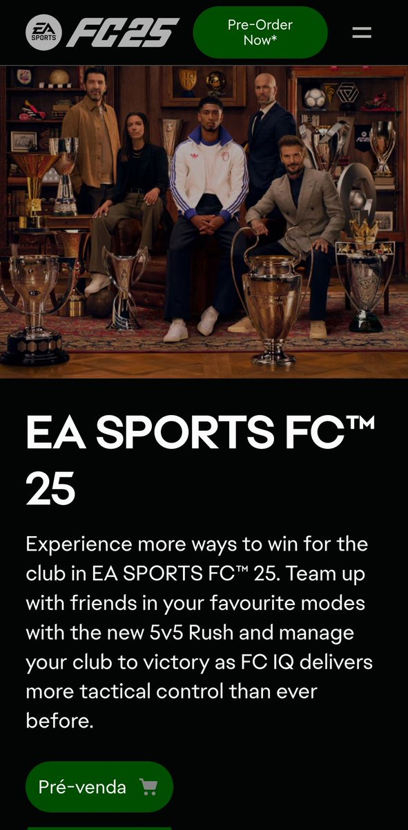 Como sempre, pré-venda liberada sem nem um vídeo de demonstração da jogabilidade.  EA sabe o público que tem.