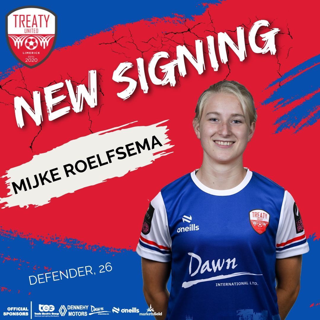 TreatyUnitedFC's tweet photo. 𝗪𝗲𝗹𝗰𝗼𝗺𝗲 𝗠𝗶𝗷𝗸𝗲 𝗥𝗼𝗲𝗹𝗳𝘀𝗲𝗺𝗮!
We're delighted to announce the Dutch defender has joined Treaty United Senior Women's team. Find out more about our new Dutch starlet and what she'll bring to our squad - https://t.co/2vyHCqfll4
#TUgether https://t.co/gPpRsqMIGj