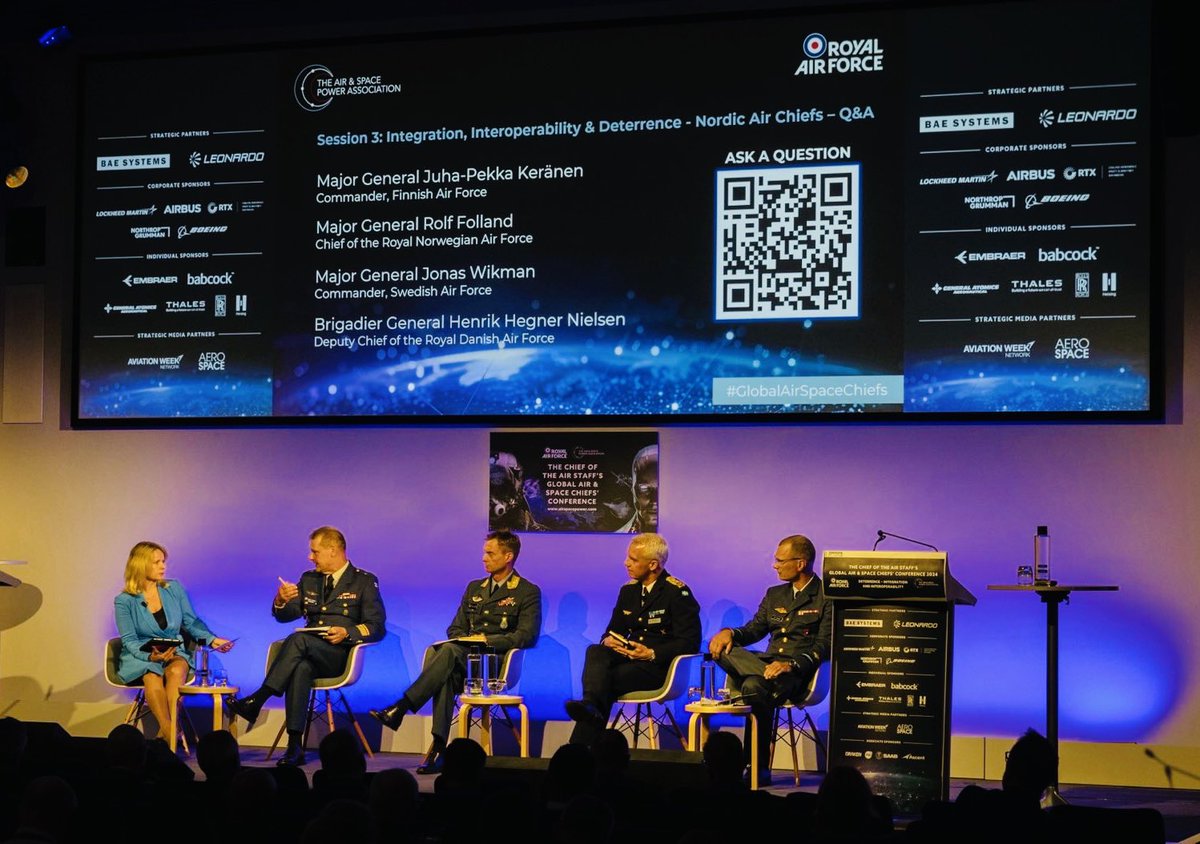 jpkerkko's tweet image. Nordic view on #airpower and #deterrence high north.

#DENAF, #FINAF, #NOAF and #SWEAF
#StrongerTogether
#NATO
#AIRCOM