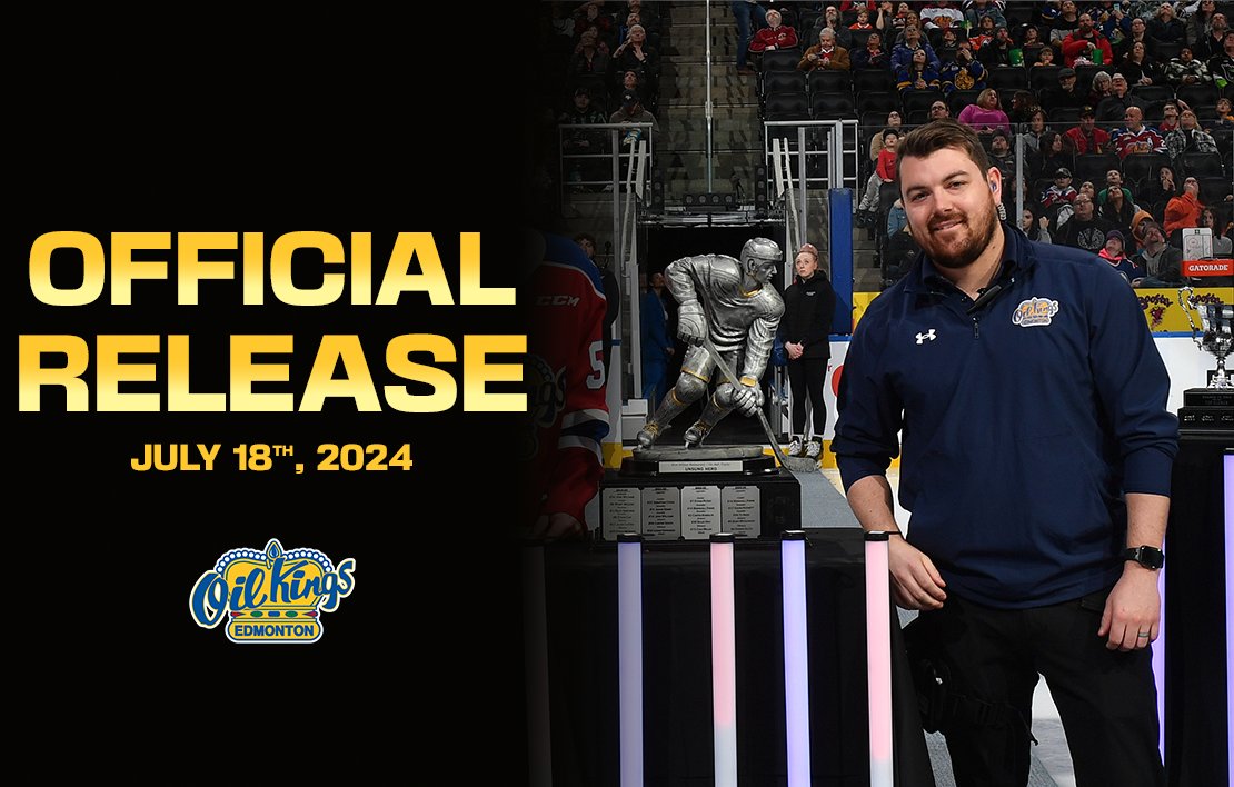 x - Edmonton Oil Kings (@edmoilkings) on Twitter photo The Oil Kings are excited to announced that Head Athletic Therapist Jimmy McKnight has accepted a position with the <a href="/RoadrunnersAHL/">x - Tucson Roadrunners</a> of the <a href="/TheAHL/">American Hockey League</a>!
Thank you Jimmy for your contributions to the club over the past 3 seasons, and we can't wait to watch you further your career in The Oil Kings are excited to announced that Head Athletic Therapist Jimmy McKnight has accepted a position with the <a href="/RoadrunnersAHL/">x - Tucson Roadrunners</a> of the <a href="/TheAHL/">American Hockey League</a>!
Thank you Jimmy for your contributions to the club over the past 3 seasons, and we can't wait to watch you further your career in