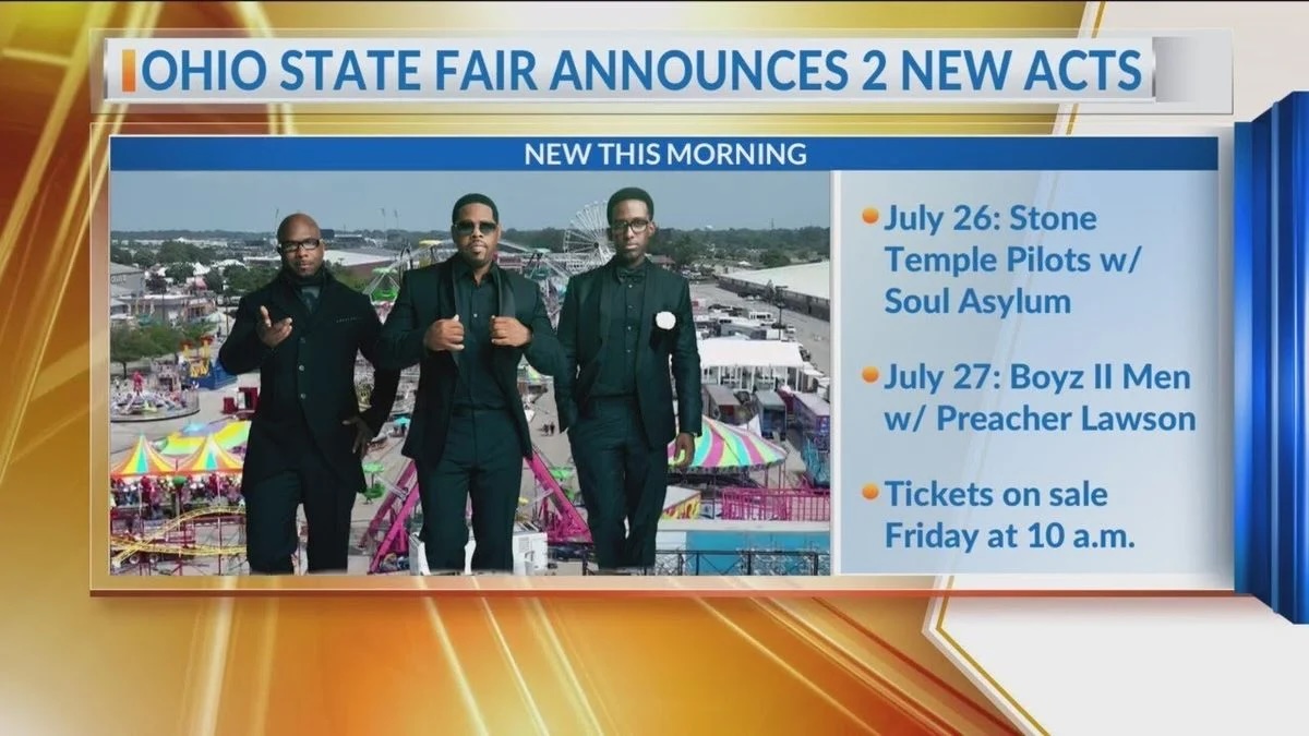BoyzIIMen's tweet image. BIG NEWS OHIO🚨 Just over a week until we’re back at @ohiostatefair! We can’t wait to perform for yall! Get those tickets here: shorturl.at/BIip2

#BoyzIIMen #BIIM #RNB #BoyzIIMenTour #BoyzIIMenLive #BoyzIIMenConcert #SummerConcert #Ohio #OhioStateFair