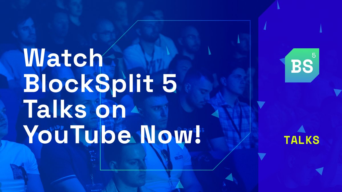 BlockSplit5 talks are now live on YouTube! ✨🎉

Don’t miss your chance to rewatch and soak in every insight from our speakers.

Watch Here: youtube.com/watch?v=ScIJ2d…