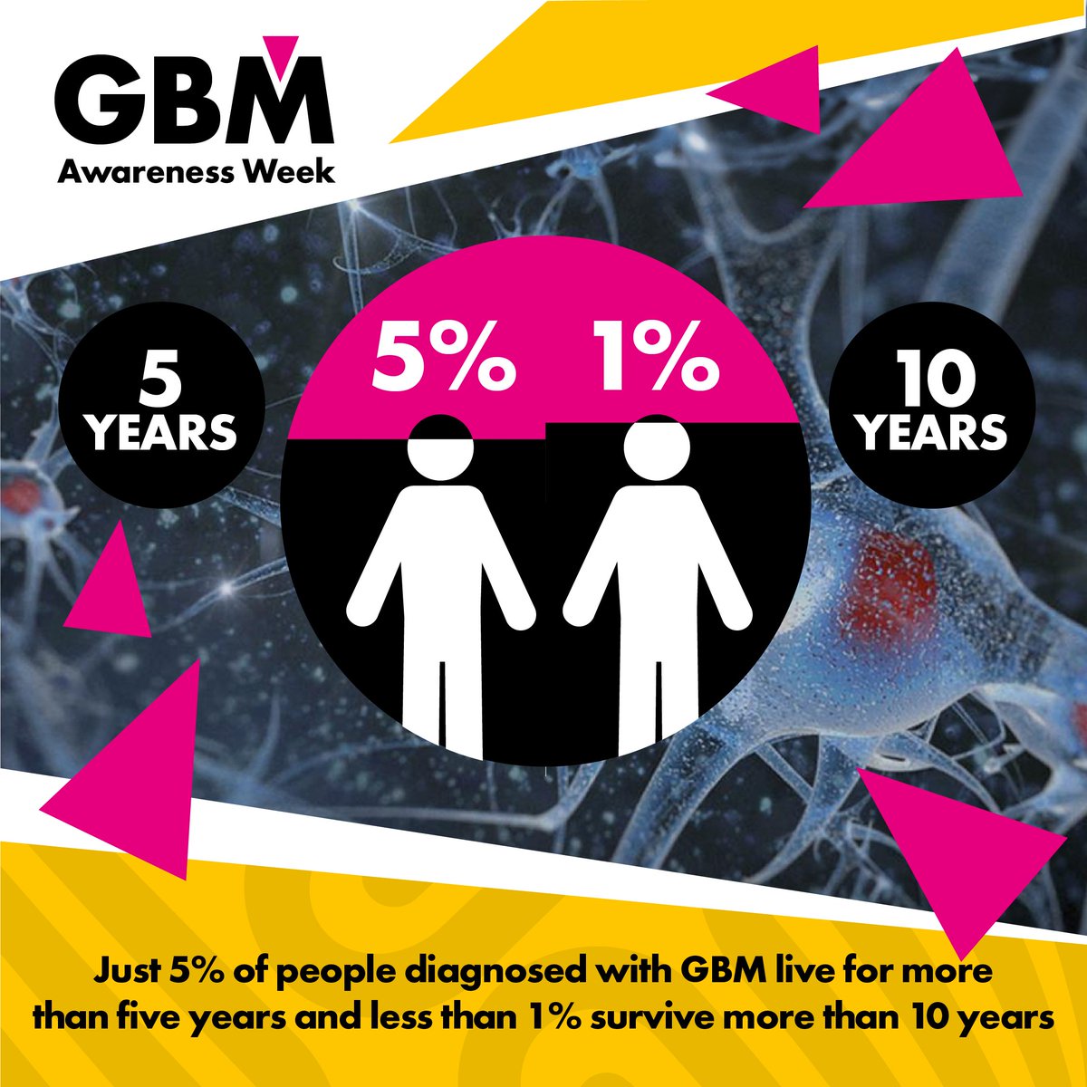 braintumourrsch's tweet photo. The statistics surrounding glioblastoma (GBM) are shocking.

This Glioblastoma Awareness Week you can help us shine a spotlight on this devastating tumour type. Find out more ➡️ https://t.co/JGxDf6IcJz

#Glioblastoma #GlioblastomaAwarenessWeek #GBMAwarenessWeek https://t.co/VxhcHRcegW
