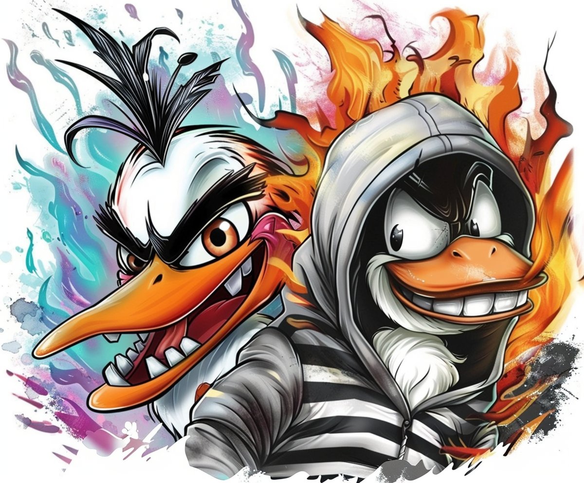 DiePlastikkarte's tweet photo. Check out this dynamic duo! 🎨🔥 From wild feathers to cool hoodies, these characters bring the heat with their electrifying style. Perfect for adding a spark to any collection! 🚀💥 #CreativeVibes #DynamicDuo #ArtisticExpression #ColorSplash #StickerArt #CoolCharacters https://t.co/Q6TbdBX375