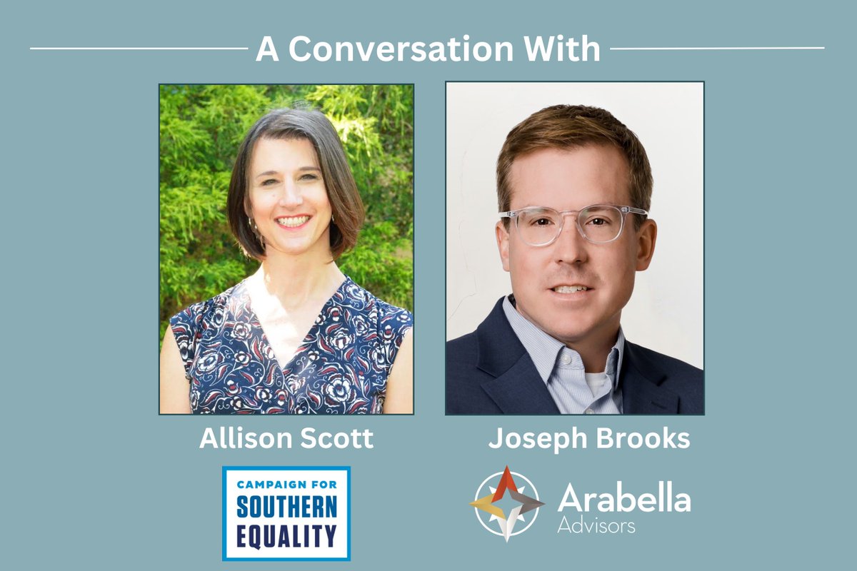In this Q+A, Joseph Brooks connects with Allison Scott, the interim Exec. Dir. of the Campaign For Southern Equality (CSE) on the CSE's work to protect the LGBTQ community. Learn why funders should consider expanding their giving to the US South here: ow.ly/9mA950SBYMU