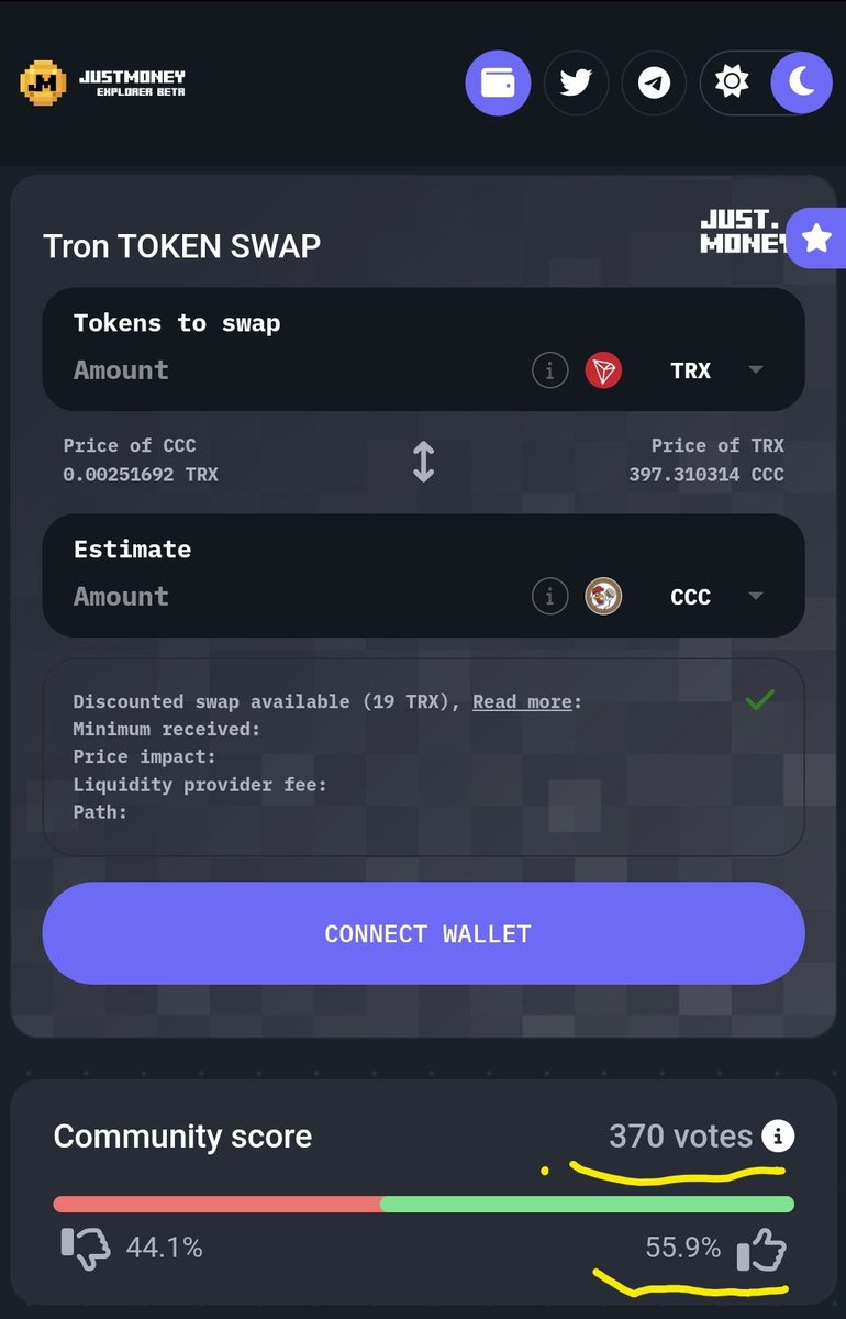 multichainmarco's tweet photo. Two projects on #Tron comparison.
$CCC (#Chickenswap) vs. $SUN (#Sunwap)
Incredible that the community score of SUN is so LOW. π π¨
Where is this community at? Vote your project to the sun at https://t.co/lHDVqqAt8r!
#Tronlink #CoconutChicken #JustMoney #CryptoCommunity https://t.co/SO78GlxTgT