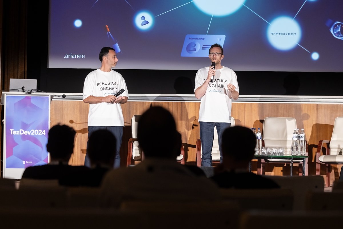 -> 🔥 Co-founders of <a href="/ArianeeProject/">Arianee</a>, <a href="/fred_montagnon/">Fred Montagnon</a> and <a href="/mr_pnh/">Pierre-Nicolas Hurstel - PNH.eth 🏠</a>, discussed how global brands can use blockchain to enhance customer relationships and more in their fireside chat, "Reaching A Billion Users: The Sovereign Data Infrastructure For The Circular Economy."

(8/15)