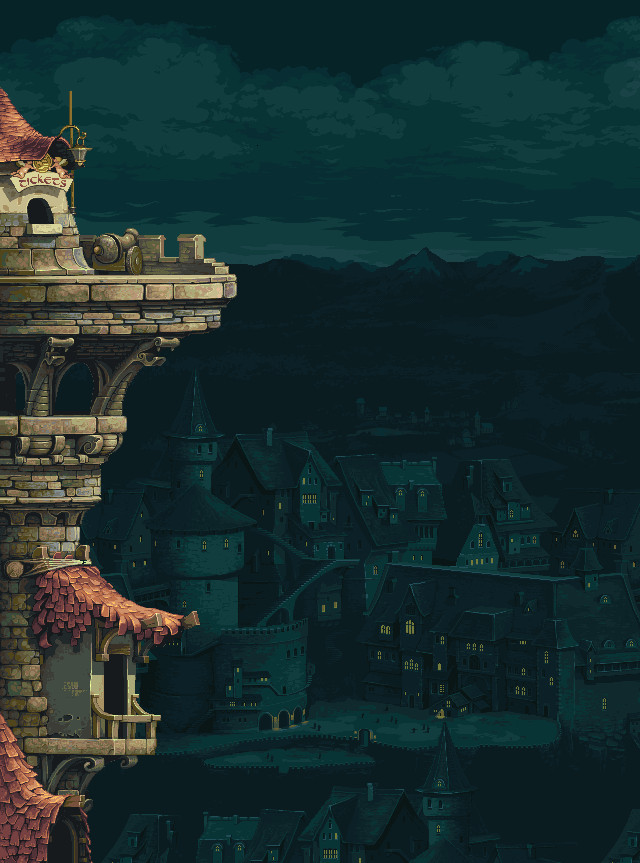 Night theme bg for Knight fall #pixelart #gamedev