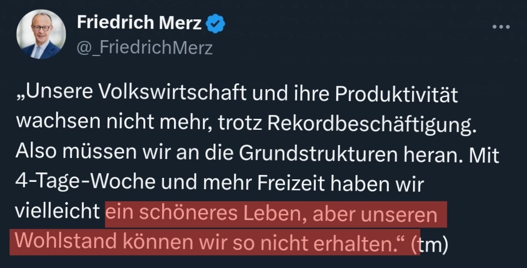 watch_union's tweet photo. Herr @_FriedrichMerz verlangt, dass Ihr euer schönes Leben für ein wenig mehr Wachstum opfert, von dem dann wieder nur die oberen 10% profitieren.

Wer glaubt, mit der @CDU wird für die Mittelschicht irgendetwas besser, wurde mit dem Klammerbeutel gepudert.
/PM https://t.co/h8xnx6f4MI