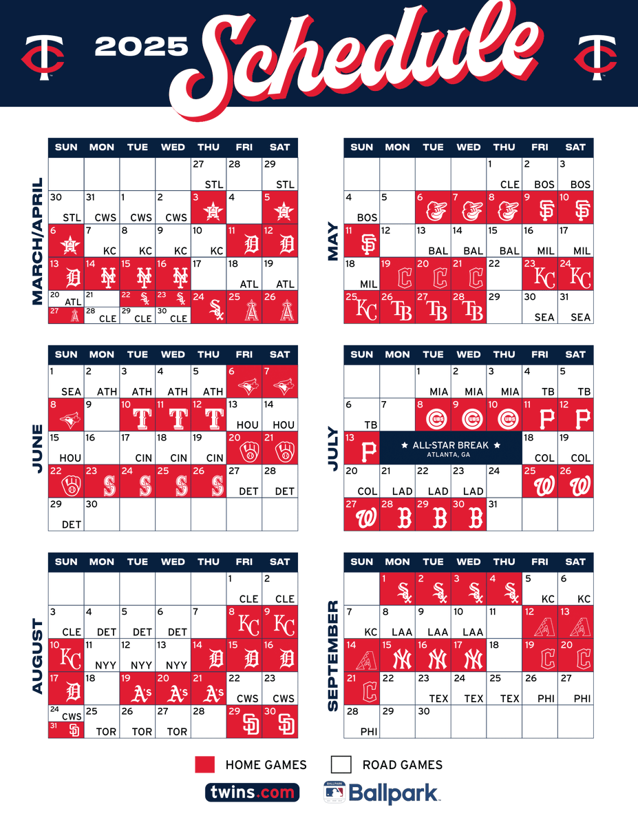 Your first look at the 2025 printable schedule!