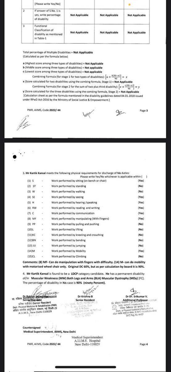 sanjg2k1's tweet image. TRAVESTY OF JUSTICE: 90% MUSCULAR DYSTROPHY DISABILITY, 271 RANK IN 2021 BUT NO SERVICE ALLOTTED BY @DoPTGoI😡)
In the midst of shocking tales of #UPSCscam where some seemingly fit dancing & prancing candidates got benefit of physical disability while a few others faked their 1/n