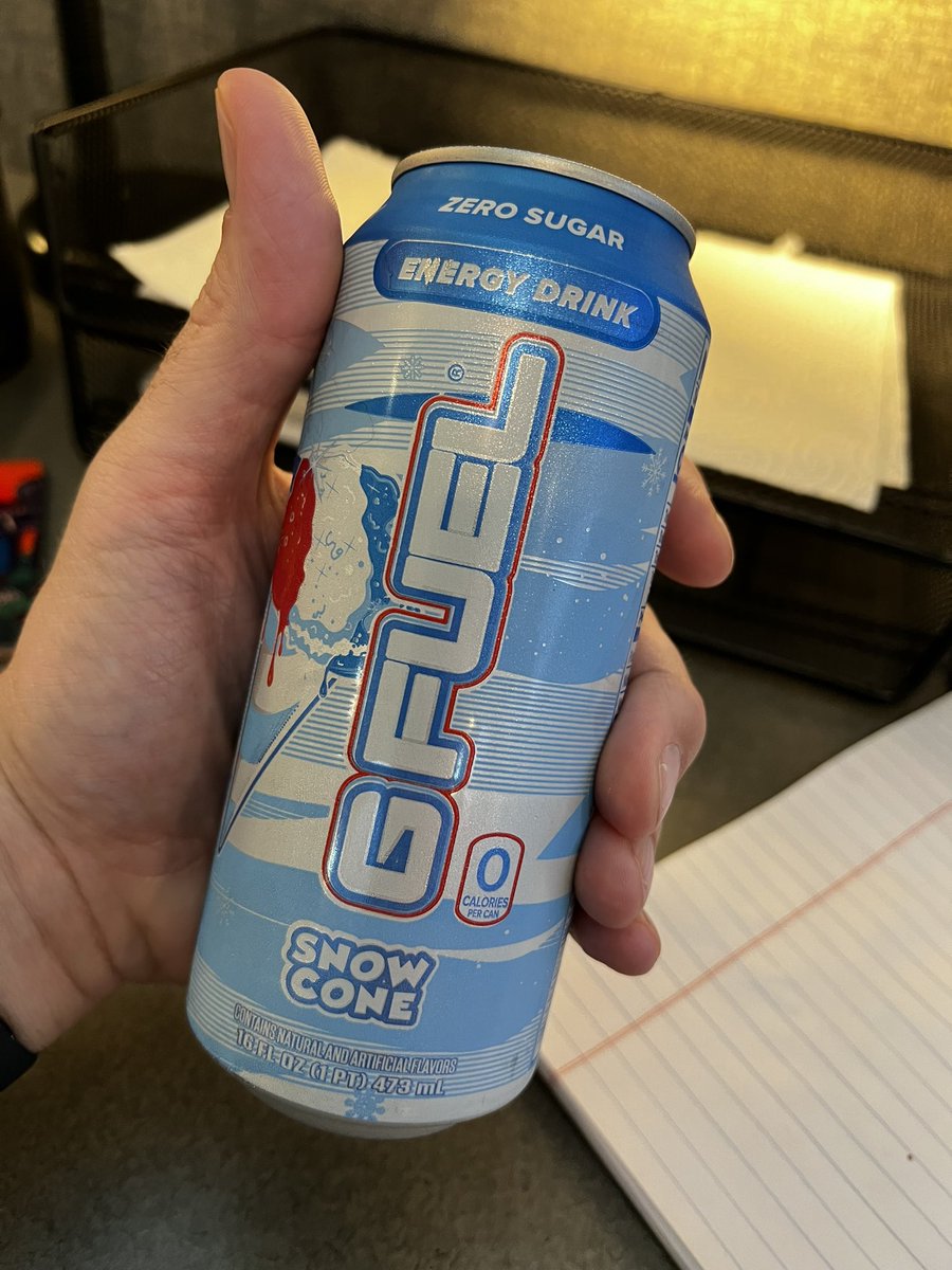 MrJenkins50's tweet image. Getting that energy back with this @GFuelEnergy can of #SnowCone. Sheeesh! It tastes just like a cold snow cone on a hot summer day. #GFUELED #GFUEL #MmmmSooooGooood