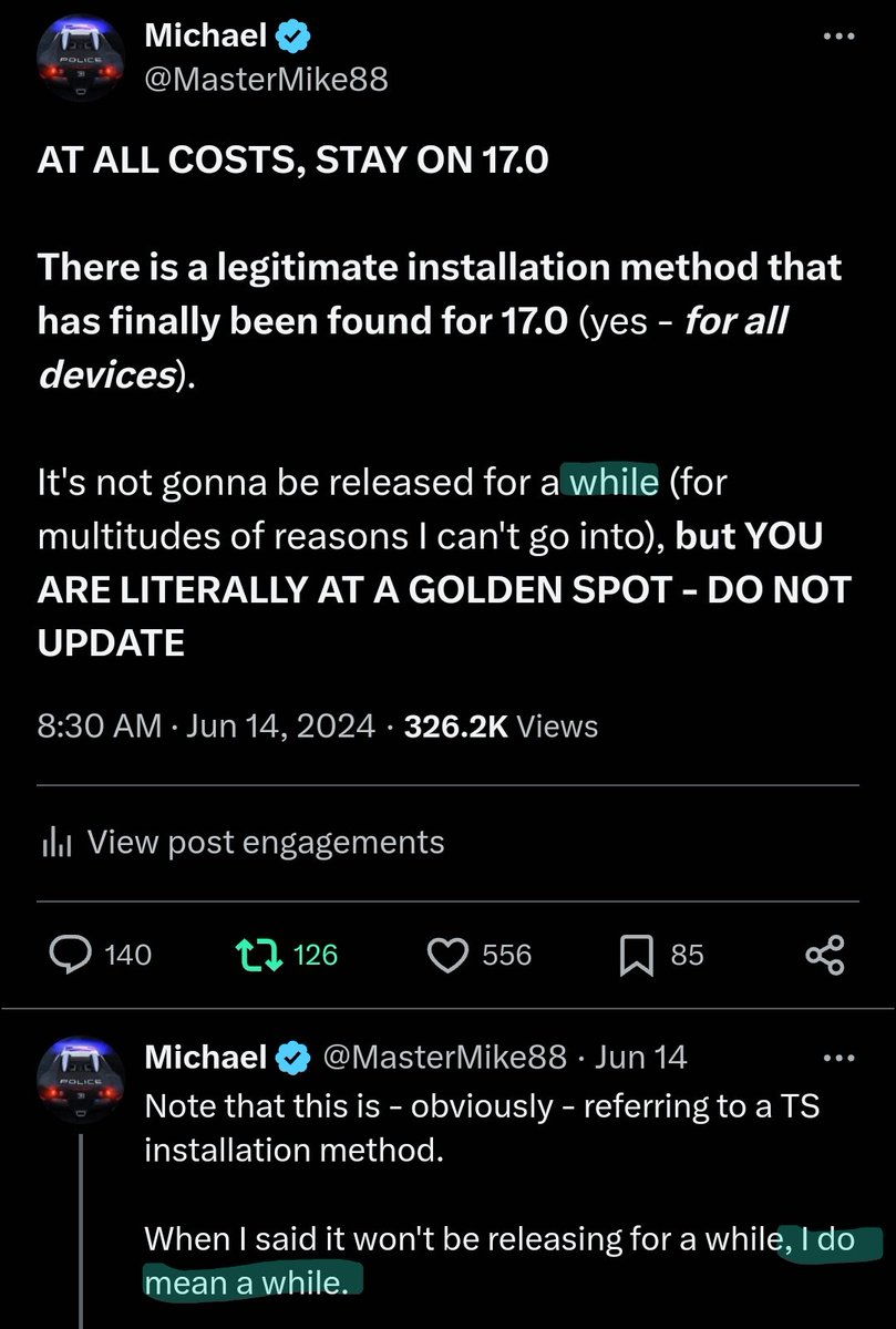 Michael tweet media