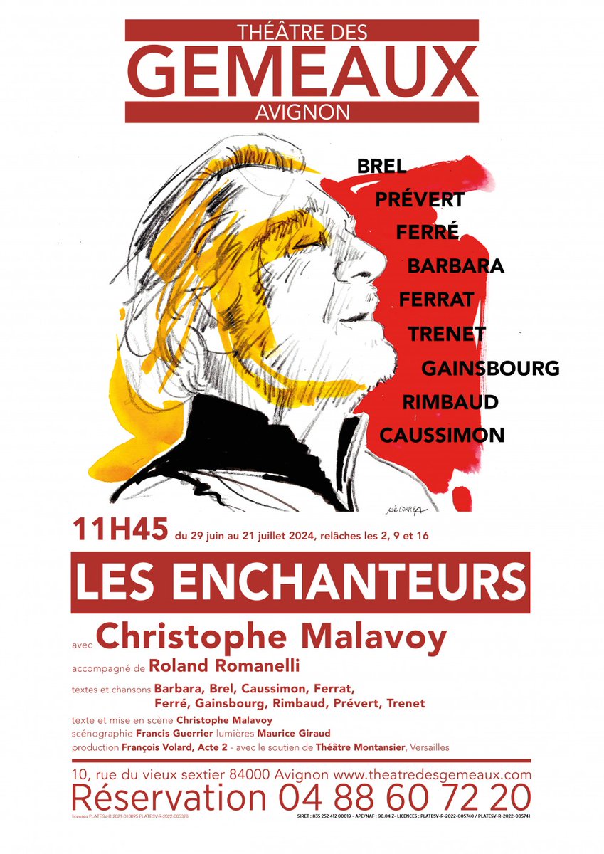 Les Enchanteurs / AVIGNON / FESTIVAL OFF 2024 / CHRISTOPHE MALAVOY bienlebonjourdandre.com/2024/07/les-en…