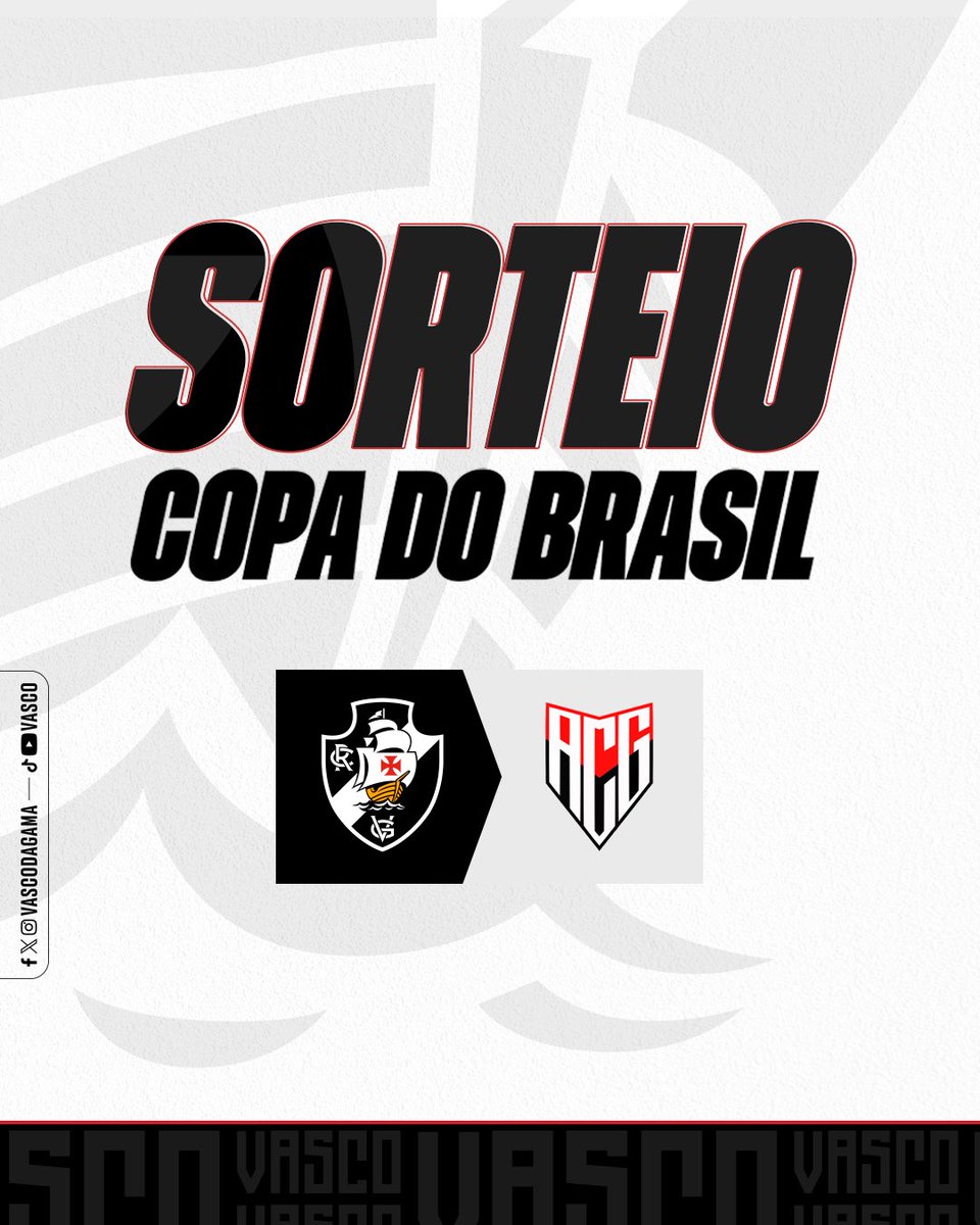 CONFRONTO DEFINIDO ✔️💢

Nas oitavas de final da Copa do Brasil, o adversário do Vasco da Gama será o Atlético Goianiense. 

As datas e horários dos jogos de ida e volta serão confirmados posteriormente. 

#VascoDaGama