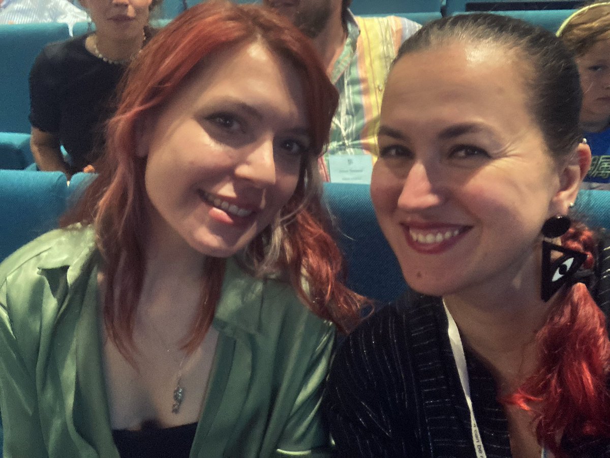 TerezaHendl's tweet photo. What a wonderful happy occasion that I got to clap for and celebrate Jülide Sezer @julideda who just won a very deserved #EASST2024 Making & Doing Prize with @efecngz for their project honoring olive trees Olive Stories complicating the plantationocene by revealing oily relations https://t.co/BsWNKlWJEM