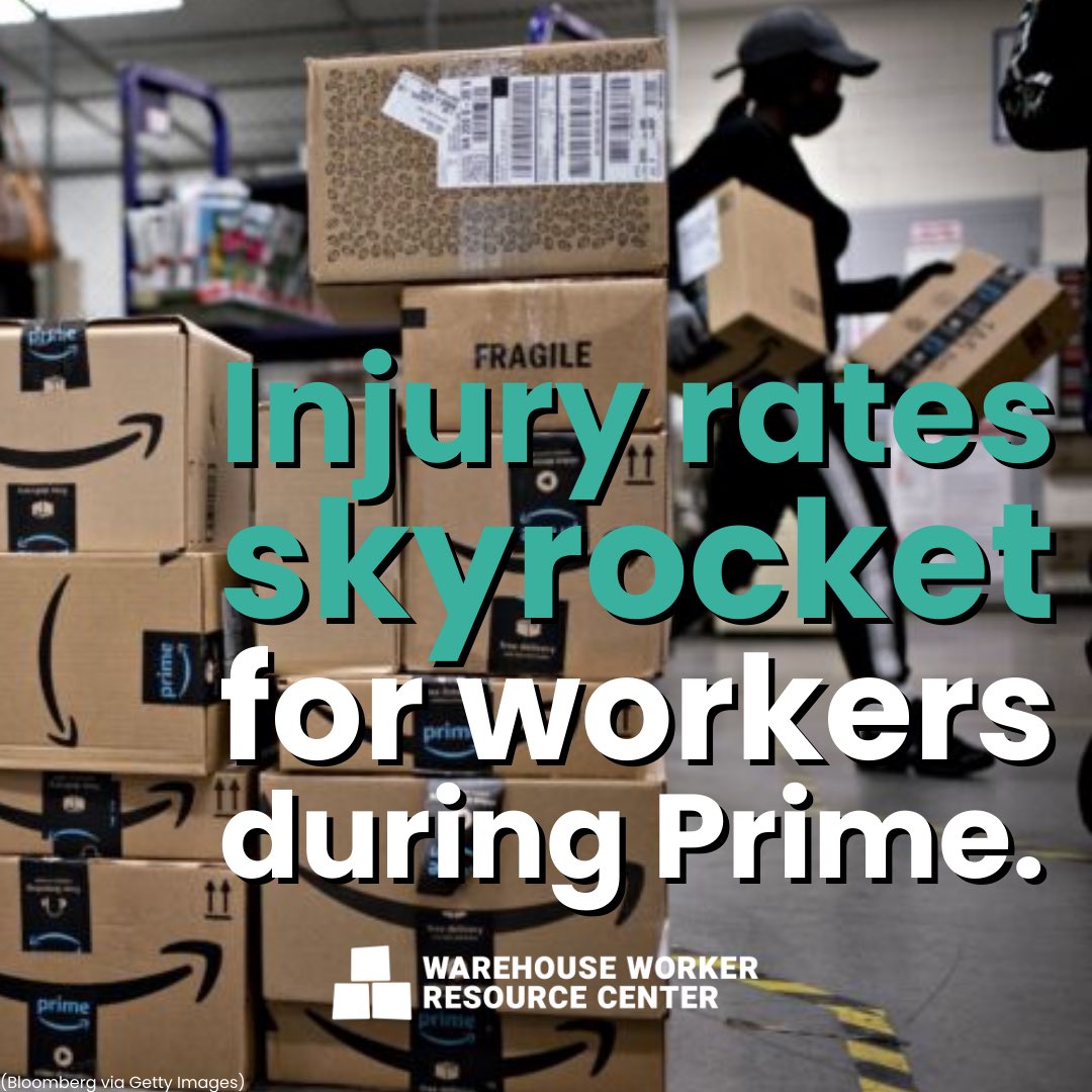 wwunited's tweet image. This Prime Week, an important U.S. Senate committee led by @berniesanders released a new report documenting that Amazons’ high rate of injury among its warehouse workers skyrockets during the company’s “Prime Week.” #AmazonHurts #PrimeDay #Amazon