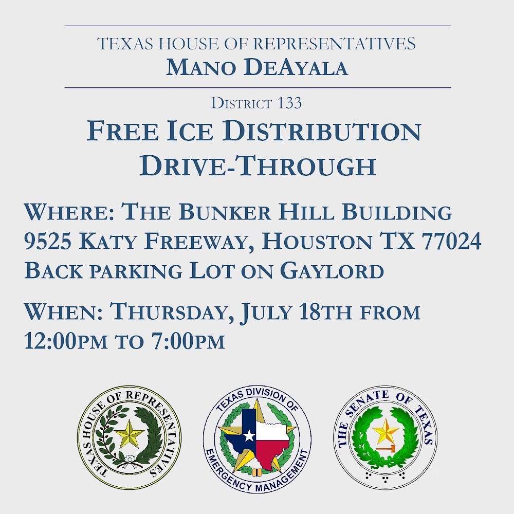 houdistrictg's tweet image. Happening Now Until 7 PM: Ice Distribution!
 Location: 9525 Katy Fwy, Houston, TX 77024 (Back parking lot on Gaylord)
Stop by to get bags of ice and stay cool. Don’t miss out!

#IceDistribution #staycool #houstonevents