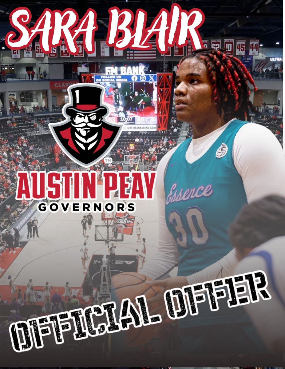 Sara-Lee Blair (@saragotnext_18) on Twitter photo After a great conversation with coach Brittany Young, Iβm blessed to receive an offer from Austin Peay. Thank you to the coaching staff for believing in me. <a href="/EssenceGirlsBB/">Essence Girls Basketball</a> <a href="/GovsWBB/">Austin Peay Women's Basketball</a> After a great conversation with coach Brittany Young, Iβm blessed to receive an offer from Austin Peay. Thank you to the coaching staff for believing in me. <a href="/EssenceGirlsBB/">Essence Girls Basketball</a> <a href="/GovsWBB/">Austin Peay Women's Basketball</a>
