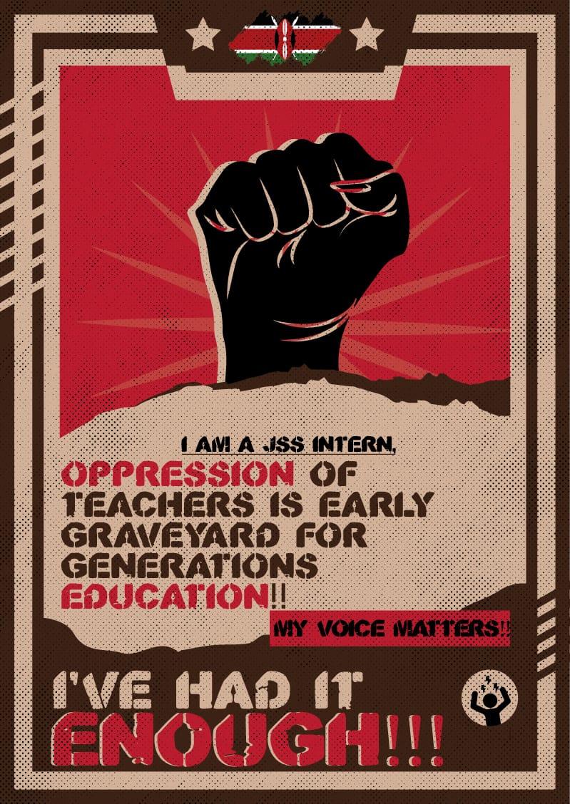 Teacher_GenZ's tweet photo. Dear 46K intern teachers,
@WilliamsRuto @TSC_KE @NdindiNyoro @EduMinKenya does not care about the quality education anymore. In this regard, our silence will hurt us more. Let's down tools as early as tomorrow.
#OccupyTSC
#Reinstate742interns
John Allan Namu|Osama Otero| https://t.co/hpc437dEdF