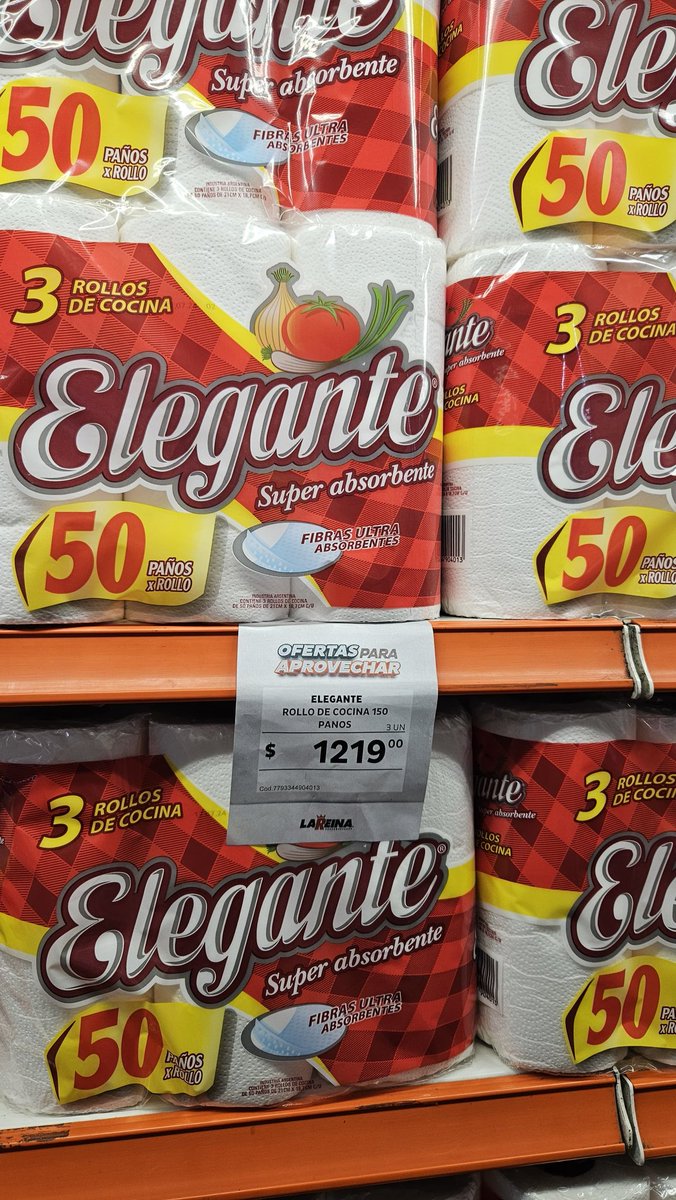 PreciosRosario2's tweet photo. #PaseandoPorElSuper 🛒 👫
📍 @super_lareina
💰 $665 Harina #Morixe
💰 $831 Puré de Tomates #Arcor
💰 $1.121 Suavizante #Libertador
💰 $1.219 Rollos de cocina #Elegante
#FotoTestigo 📸 https://t.co/fJfIpwQHAa