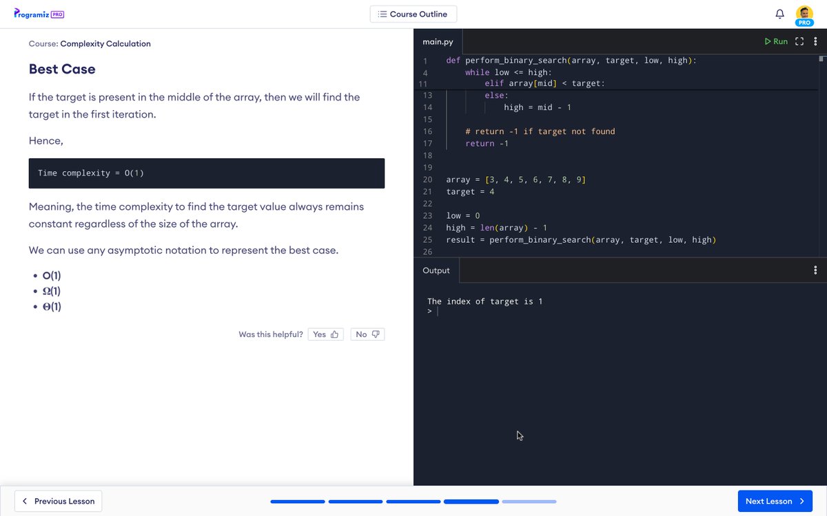 roshankc2000's tweet photo. #LSPPDay48

I am currently studying about Complexity Calculation as a basic part of DSA with Python. I studied about Binary Searching and its time complexities.
Best = O(1) &amp;
Worst = O(log n).

#60DaysOfLearning2024 #LearningWithLeapfrog https://t.co/impDp5VVP2