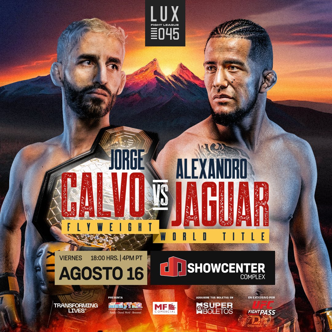 SuperboletosMx's tweet photo. ¡LUX FIGHT 45! 🥊💥
Prepárate para la mejor acción, emociones intensas, y sorpresas inolvidables el 16 de agosto en SHOWCENTER COMPLEX.
🎫 Boletos a través de @superboletosmx y taquillas de Showcenter Complex.
#luxfight
#Showcenter https://t.co/AskJNFtCNW