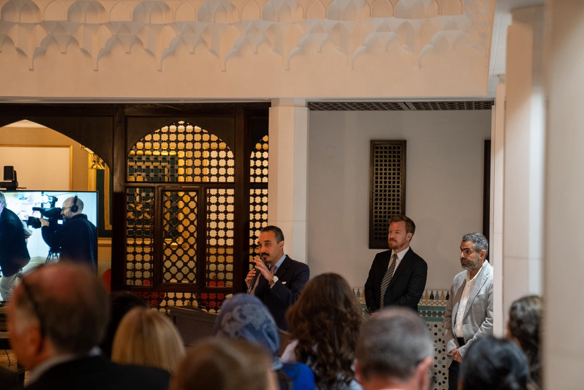 Today we celebrated the esteemed artist <a href="/AhmedMater/">Ahmed Mater احمدماطر</a> in the presence of HRH Prince Khalid bin Bandar Al Saud, <a href="/SaudiEmbassyUK/">Saudi Embassy UK</a>, following the opening of his first solo retrospective at <a href="/ChristiesInc/">Christie's</a> London, Ahmed Mater: Chronicles, on view til 22 August. #christiesmiddleast