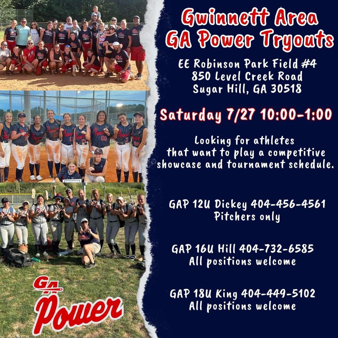 3 great teams hosting tryouts together!!  Come be a part of a great organization and softball family!