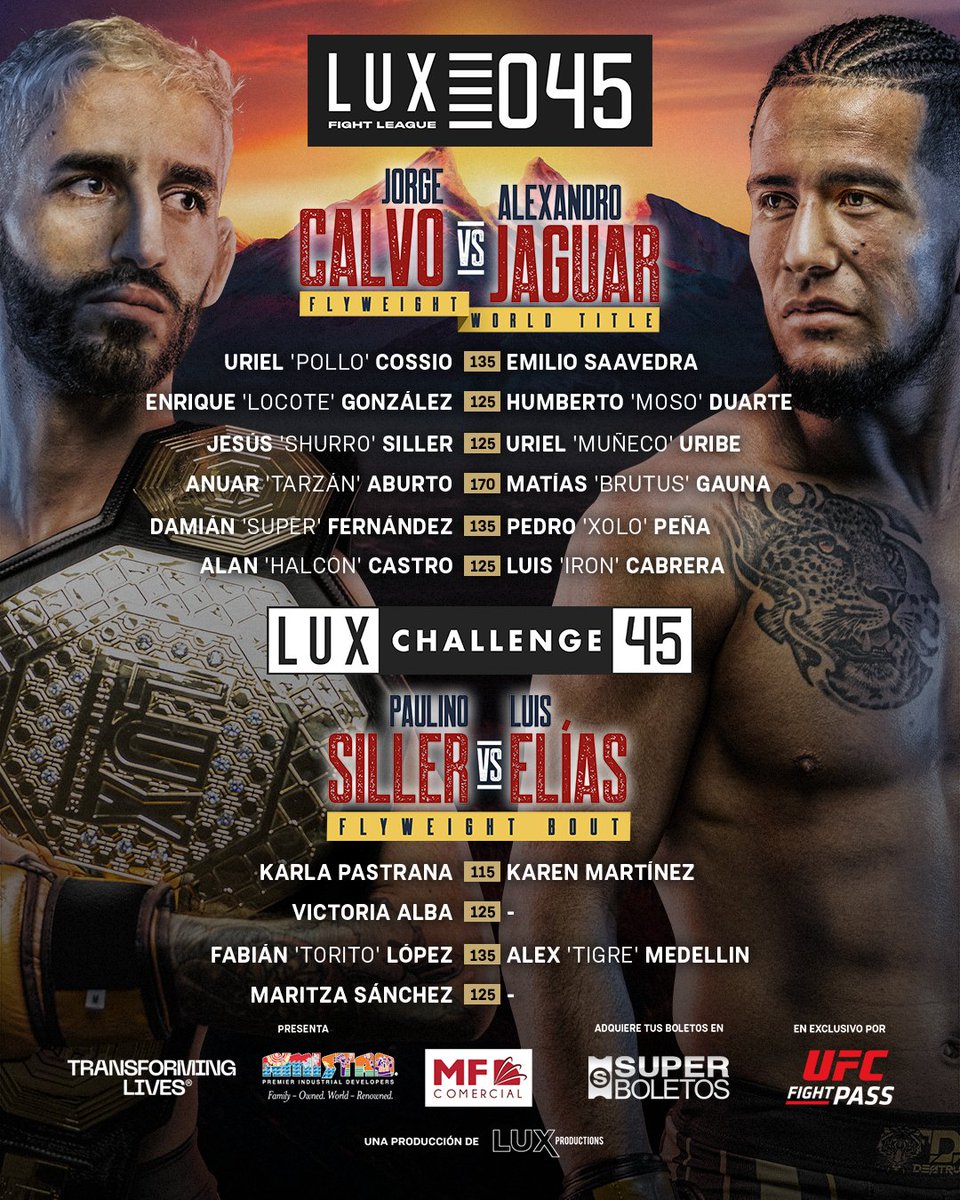 SuperboletosMx's tweet photo. ¡LUX FIGHT 45! 🥊💥
Prepárate para la mejor acción, emociones intensas, y sorpresas inolvidables el 16 de agosto en SHOWCENTER COMPLEX.
🎫 Boletos a través de @superboletosmx y taquillas de Showcenter Complex.
#luxfight
#Showcenter https://t.co/AskJNFtCNW