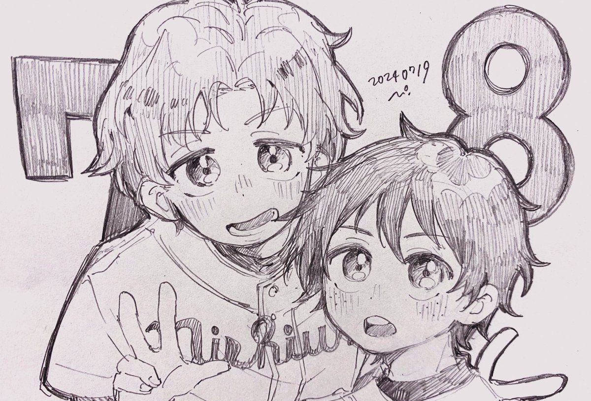 おお振りらくがき⚾️こちょこちょリラックスかわいかったよ〜〜〜〜〜 