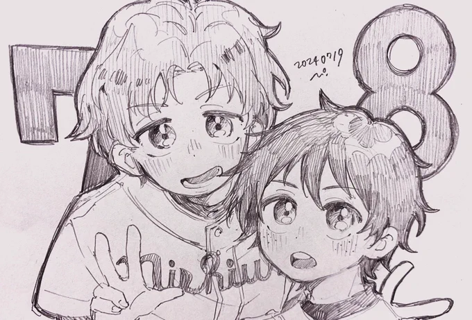 おお振りらくがき⚾️こちょこちょリラックスかわいかったよ〜〜〜〜〜 