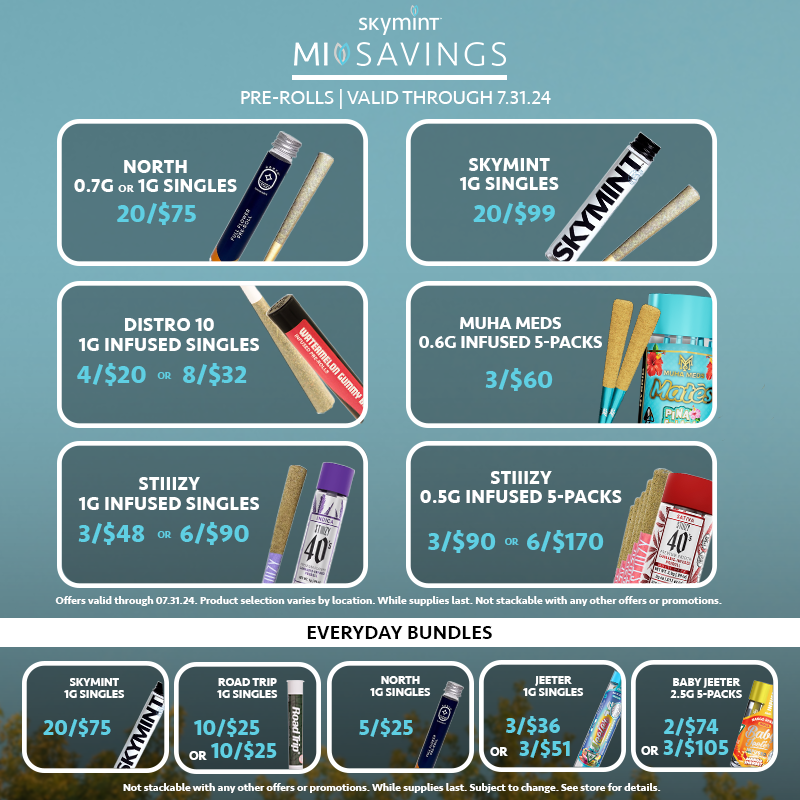 Add some giddy-up to your @Faster_Horses weekend with deals on pre-rolls for the whole crew. 

#Skymint #fasterhorses