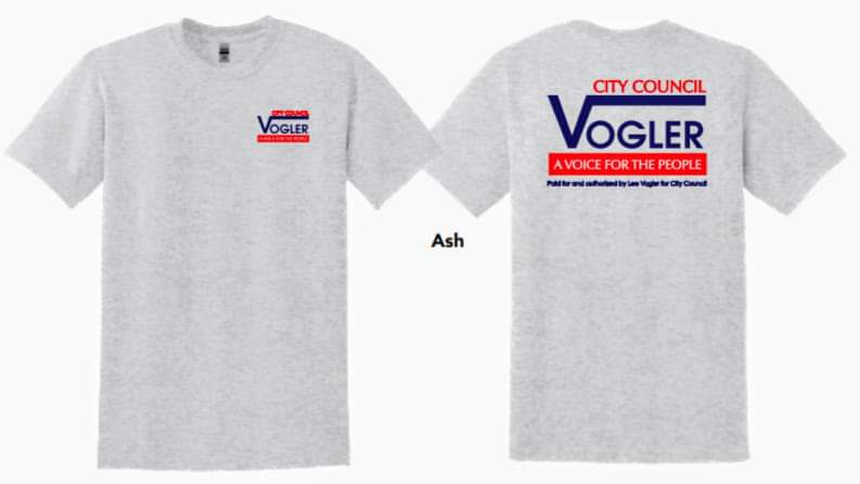 LeeVogler's tweet photo. Lee Vogler for City Council t-shirts are coming! Between now and July 19, every donation of at least $20 will receive a #Vogler2024 shirt ! #DanvilleVA #ComebackCity Join us at https://t.co/n0bLoHPnJS https://t.co/zY8OGXAbpv