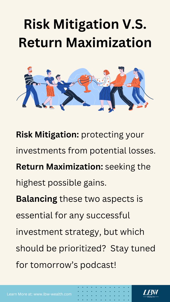 Risk Mitigation V.S. Return Maximization.
#lbwwealth #investment