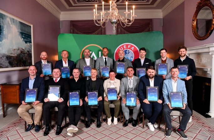 Delighted to complete my UEFA Pro Licence. Big thanks to all the FAI tutors and head of education <a href="/NiallORegan29/">Niall O Regan</a> for all the support and mentorship. <a href="/FAICoachDev/">FAI Coach Development</a>