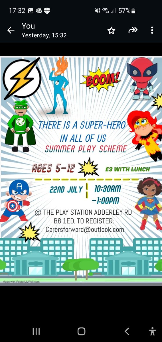 InfoCarers's tweet photo. Playscheme starts next week! #superheroes #Birmingham #accessible @HoECF https://t.co/FmD3spQhag
