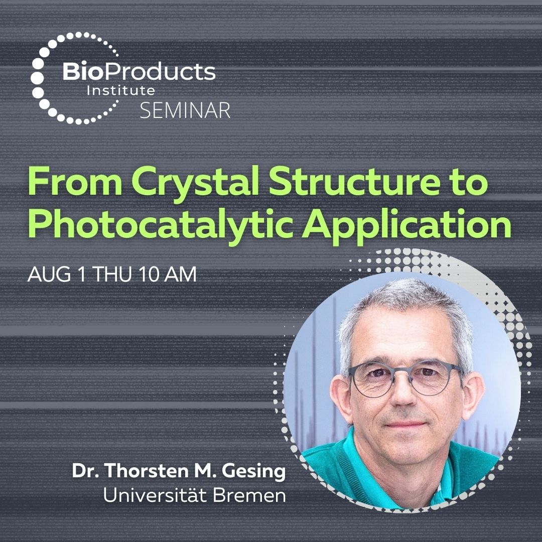 UBCBioProducts's tweet image. Join us for an insightful #seminar by Prof. Thorsten Gesing from University of Bremen on Aug 1st! 🌟 Explore research on the thermal decomposition of #LeadDioxide into six #polymorphs, focusing on the structural details of black minium phases and the #thermochromic and…