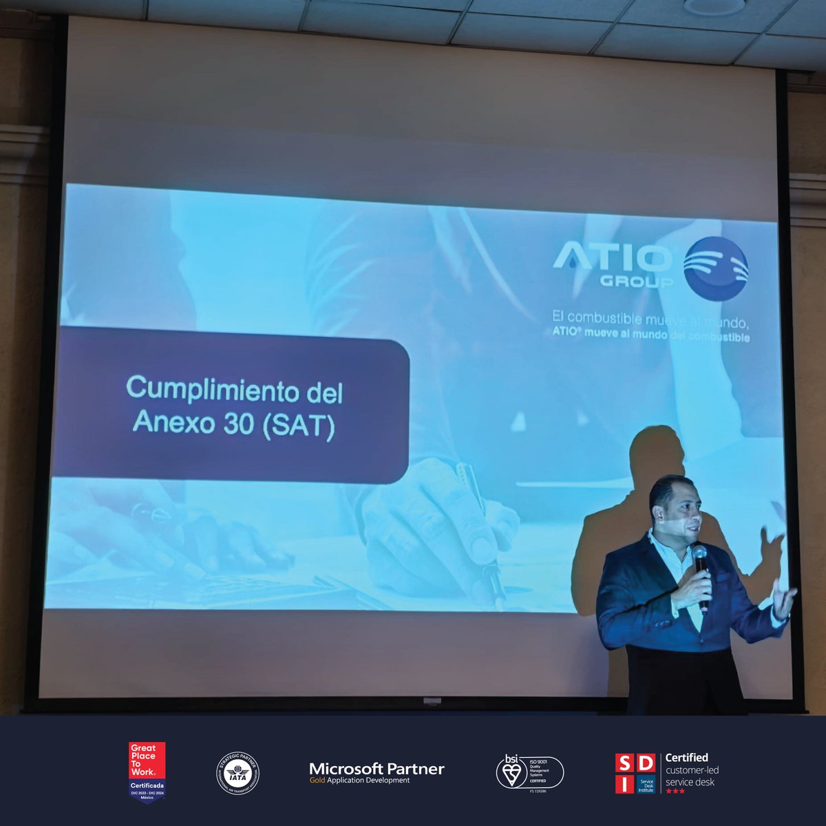 ATIOGroup's tweet photo. ¡#ATIOGroup junto a @CTNControlGas y #Netscom, presentes en el evento de @GasolineraMi  en #Querétaro!🤩
Agradecemos a todos nuestros visitantes en el evento por permitirnos ofrecerles nuestros #servicios y #soluciones ideales para su negocio. 

#SectorGasolinero #Tecnología https://t.co/2G5IX9e3gB