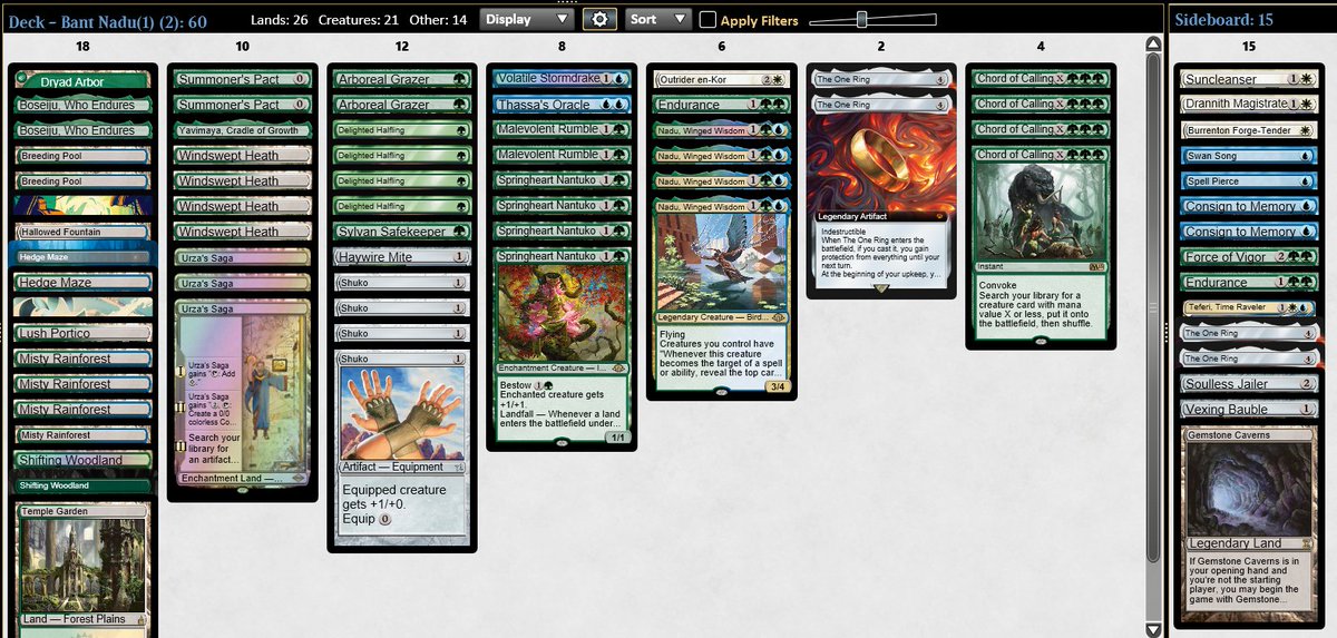 AugustAndersen5's tweet photo. Won the thursday challenge with Nadu again (back to back 🥳) with small changes to last weeks list. When are they banning this deck?
@fireshoes https://t.co/5j6Vh5E7XB