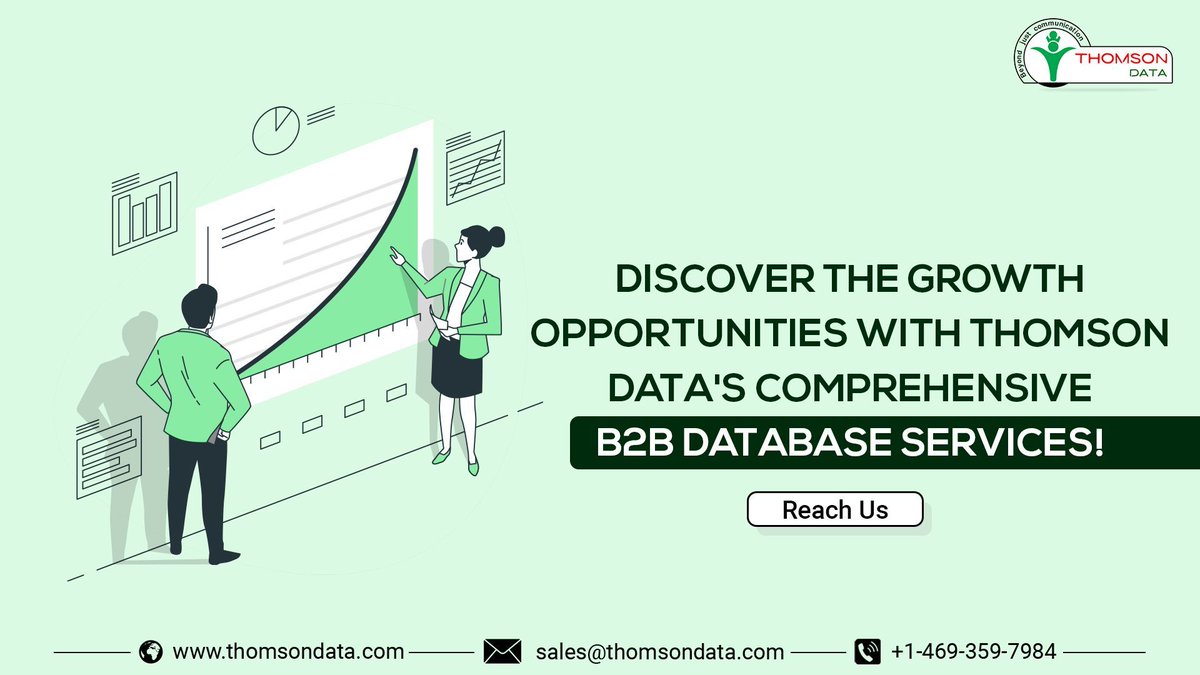 thomsondata's tweet image. Looking to expand your reach? Our #B2Bdatabase services offer the key to success! With comprehensive and accurate data, we empower businesses to connect with their target audience effortlessly. Take the first step towards growth today! 
#databaseserviceproviders #thomsondata