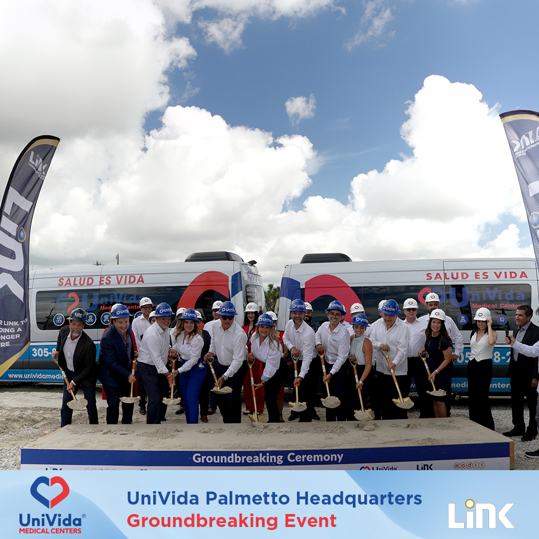 LinkConstGroup's tweet photo. Amazing turnout at the UniVida Palmetto HQ Groundbreaking! 🎉 Link Construction, UniVida, Javier Romero, and Don Francisco joined us. Excited to bring healthcare and jobs to our community! 🚀 #LinkConstructionGroup #UniVida #CommunityGrowth #Healthcare #JobCreation https://t.co/EzaKRtHrv2