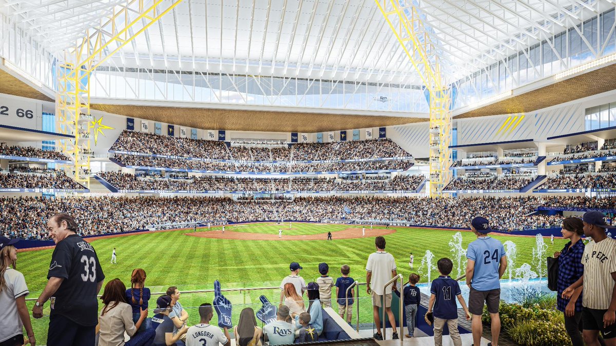 MLBONFOX's tweet photo. St. Petersburg City Council has approved the Rays new $1.3 billion stadium project, per @Colleen_Wright