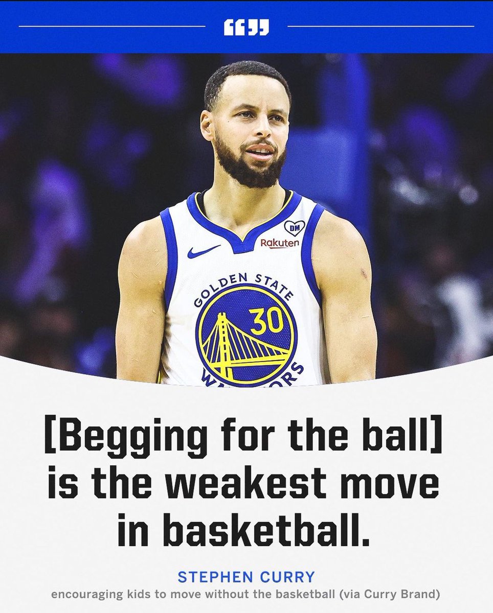 🏀ALL PLAYERS ON ALL LEVELS…👇🏽

😤STOP STANDING AROUND BEGGING FOR THE DAMN BALL &amp;…👇🏽

🏃🏽MOVE WITHOUT THE BALL &amp; CUT TO THE BASKET‼️

(via <a href="/espn/">ESPN</a>)