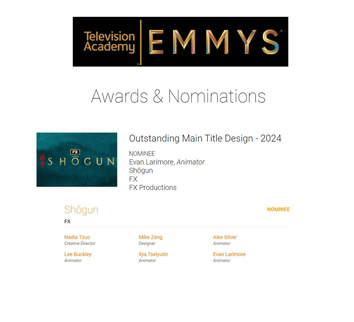 EvanLarimore's tweet photo. I'm super honored to be nominated and apart of this team. https://t.co/wZvWVw524E