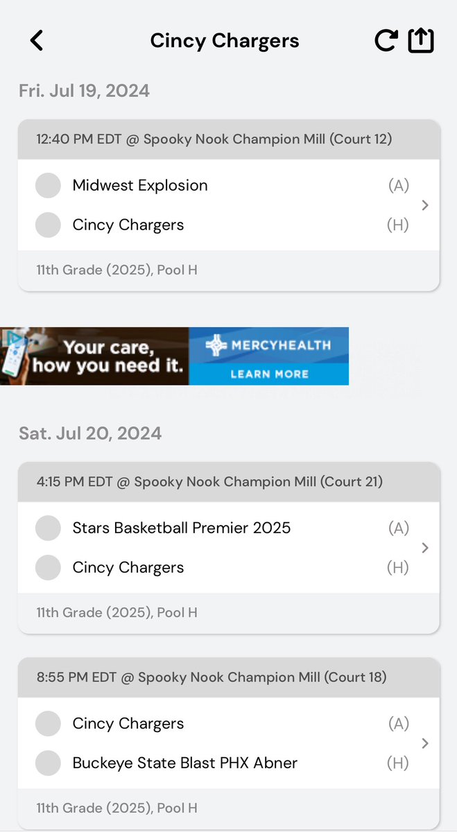 Cincy Chargers 2025 The Finale schedule at Spooky Nook.