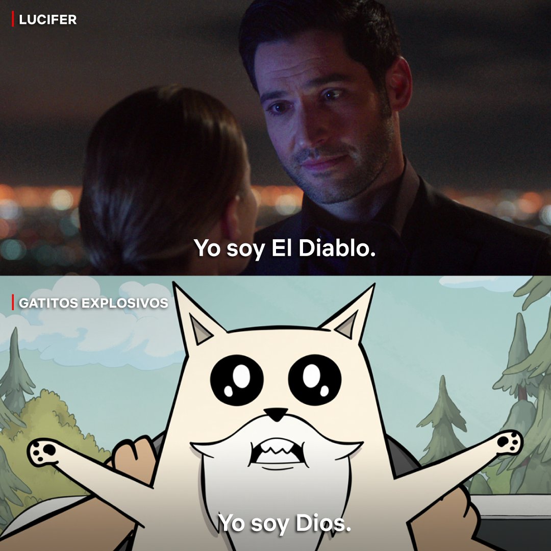 NetflixLAT's tweet photo. Nuestro Tom Ellis puede ser el diablo, pero también es Dios en ‘Gatitos explosivos’. Tom Ellis es todo. 🥰 https://t.co/O5hiFabDDb