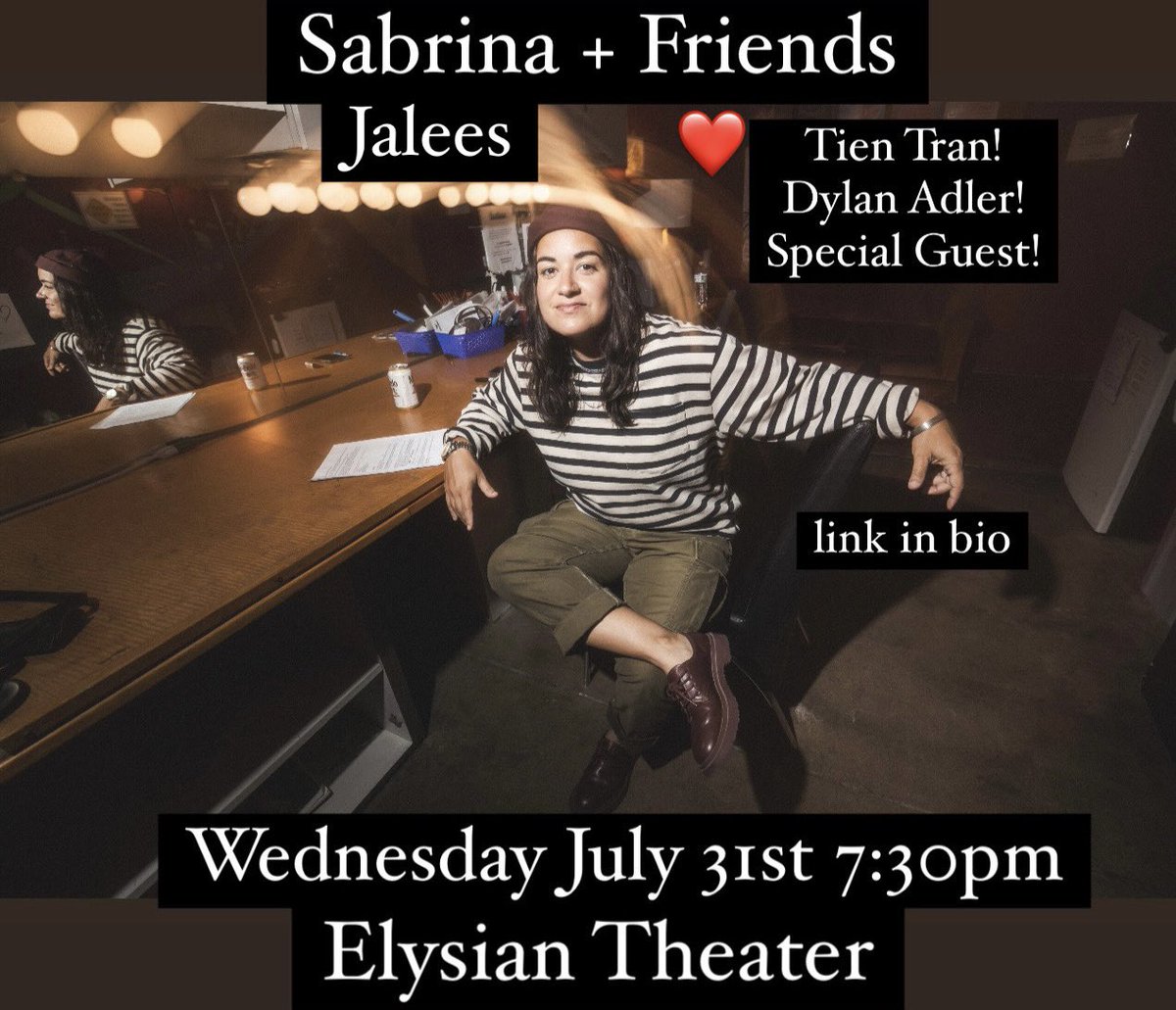 JULY 31 A GOOD TIME IN LA

elysiantheater.com/shows/sabrinaj…