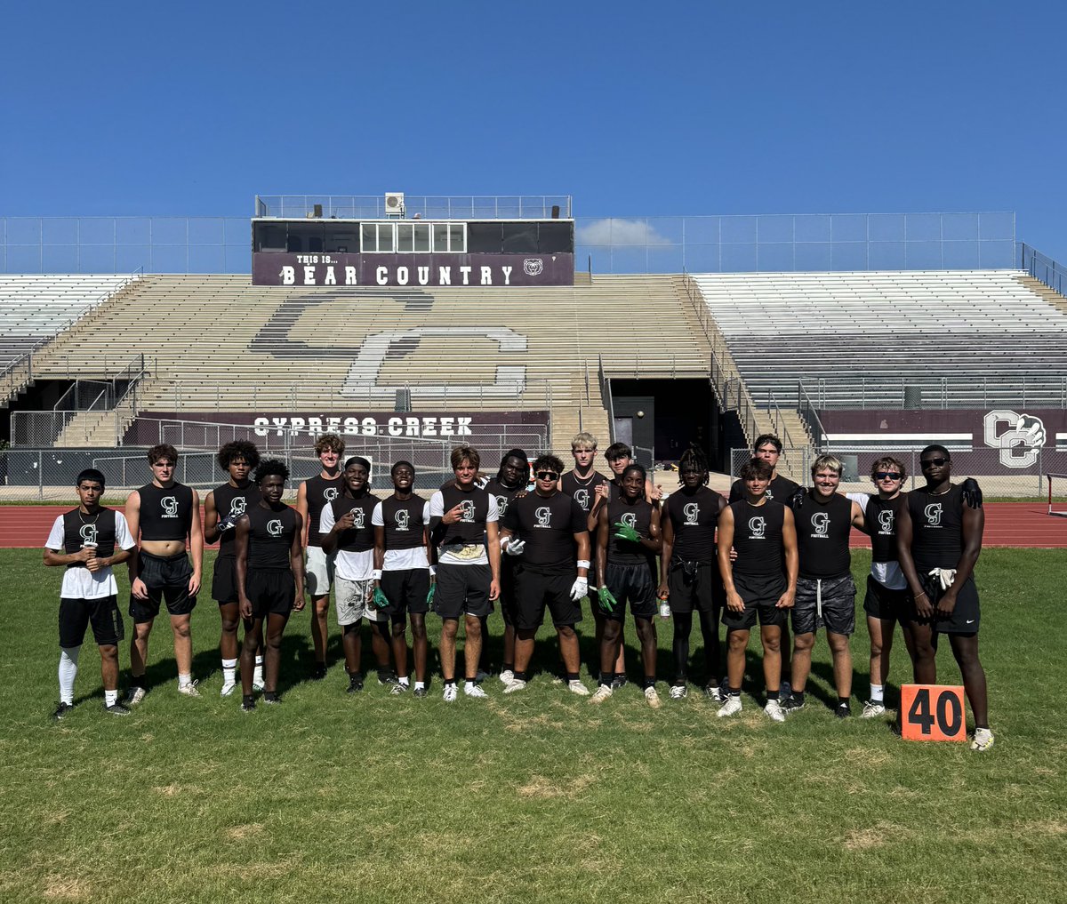 Thank you <a href="/CCHSBearsFB/">Cypress Creek HS Football</a> &amp; Coach Mills for having us over today. It was great competition, fellowship, &amp; football.

4-1 &amp; avenged our 1 loss. Great job today guys. Learned some things to get better at &amp; got to compete. Rest up…One. More. Week of summer!! 
🦅💪🦅💪
#Family
#ACE