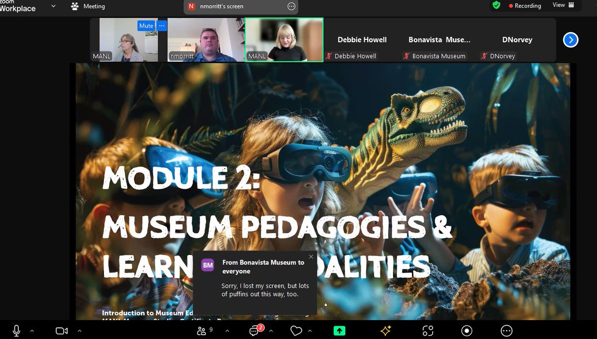 Happening Now! Introduction to Museum Education &amp; Children’s Programming, an online course offered by MANL &amp; sponsored by the <a href="/UnitedWayNL/">United Way NL</a>’s Community Services Recovery Fund! #museumsNL #museumeducation @torbaynl <a href="/musecdn/">The CMA | L'AMC</a> <a href="/AdmiraltyMuseum/">Admiralty House Communications Museum</a> <a href="/CdnHeritage/">Canadian Heritage</a> <a href="/hfnlca/">Heritage NL</a> <a href="/CupidsLegacy/">Cupids Legacy Centre</a>